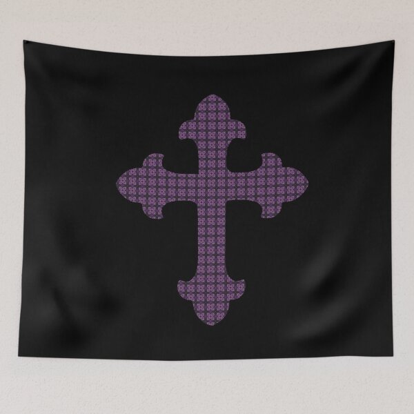Item preview, Simple Gothic Cross And Goth Damask Design designed and sold by StormyMuse.