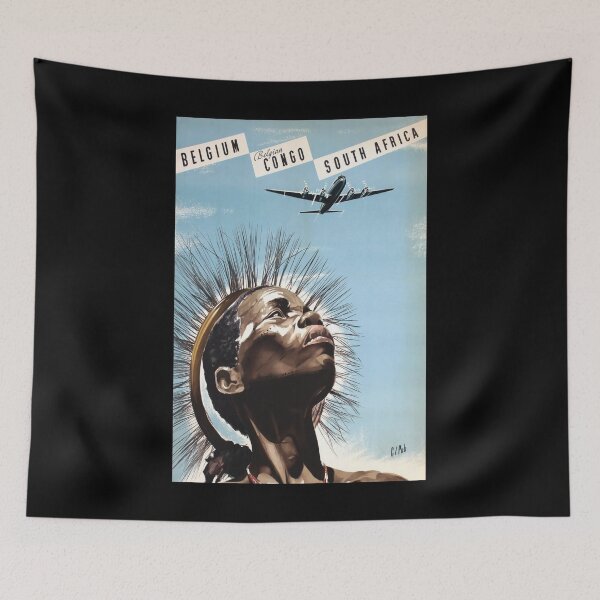 Item preview, retro classic Belgium Congo Soth Africa poster designed and sold by CorasPosters.