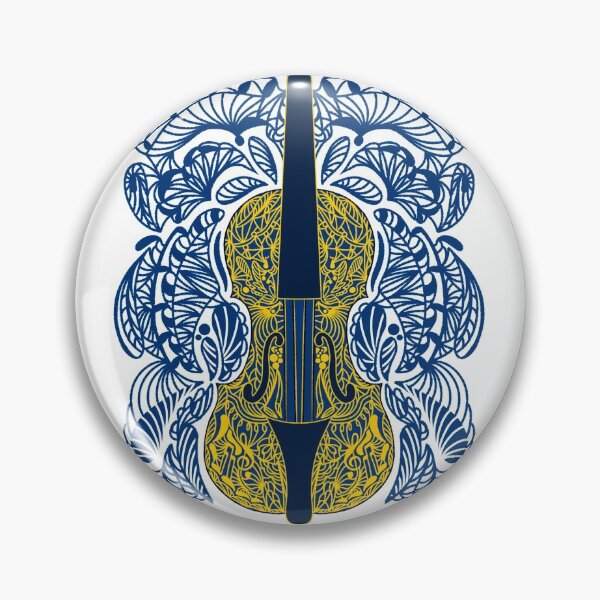 Item preview, Navy Blue Violin Mandala Pattern designed and sold by crizzysketch.