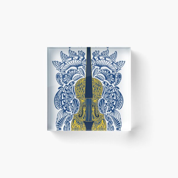 Artikelvorschau, Dunkelblaues Violin-Mandala-Muster entworfen und verkauft von crizzysketch.
