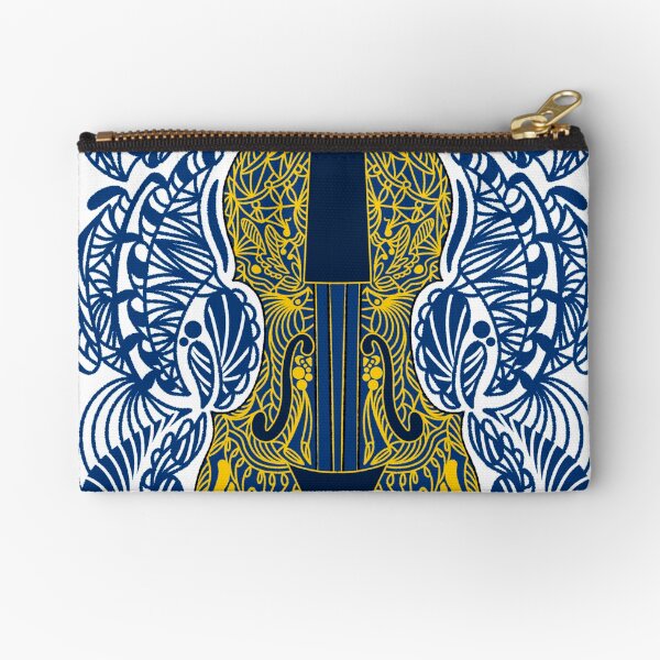Vista previa del artículo con la obra «Patrón de Mandala de violín azul marino», diseñado y vendido por crizzysketch.