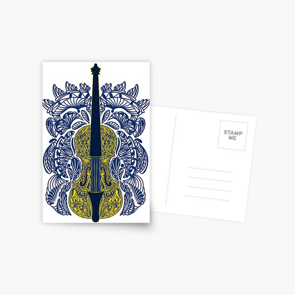 Item preview, Navy Blue Violin Mandala Pattern designed and sold by crizzysketch.