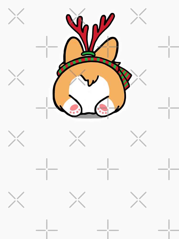 Disover Reindeer Corgi with Scarf Classic T-Shirt