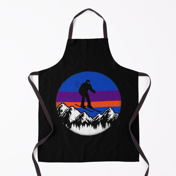 Item preview, Snowboarding, Vintage Sunset Skiing , Skiers, Downhill ski designed and sold by OdmiDesign.