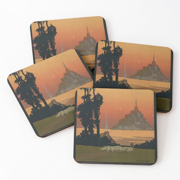 Item preview, retro classic ETAT Le Mont Saint Michel poster designed and sold by CorasPosters.