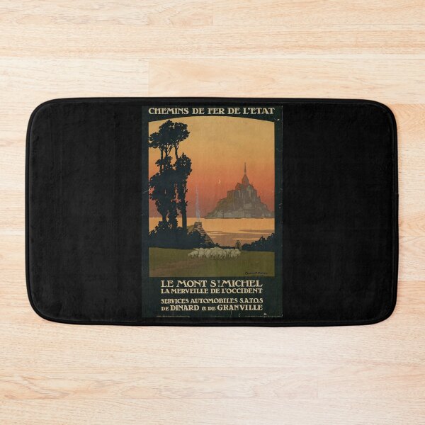 Item preview, retro classic ETAT Le Mont Saint Michel poster designed and sold by CorasPosters.