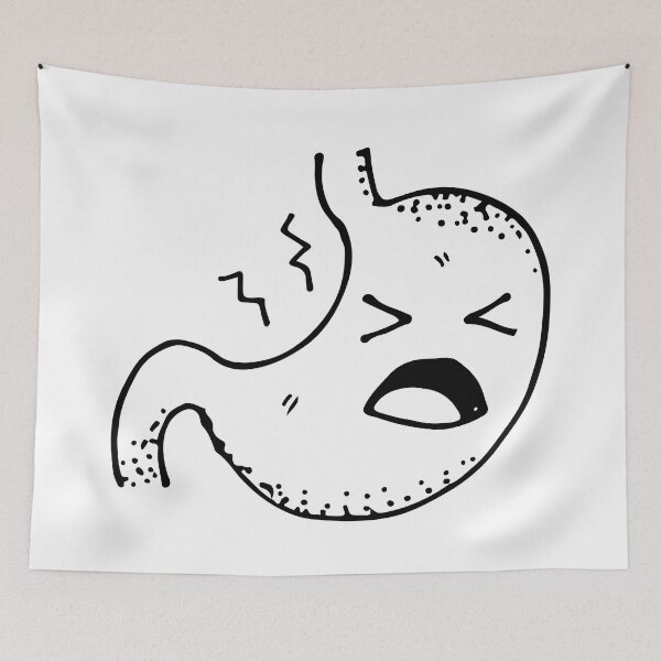 Item preview, Stomach ache Tattoo designed and sold by Romanii13.