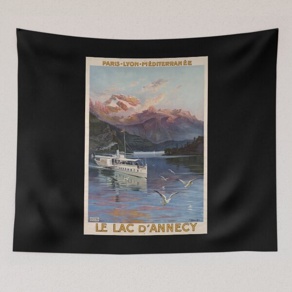 Item preview, retro classic PLM Lac Annecy poster designed and sold by CorasPosters.