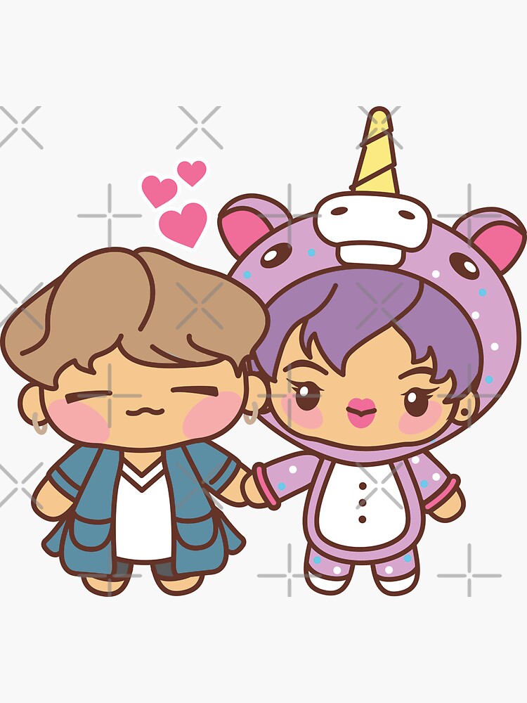 YoonJin Pajama Party - BTS Yoongi and Jin in PJ's ~BTS Pajama Party~ by MikaBees