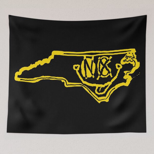Item preview, NC Eyes North Carolina Grunge Smiling Face Black background designed and sold by pelagio.