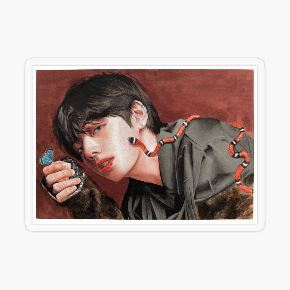 Sips in gucci* BTS V Taehyung  Sticker by bethannyJune