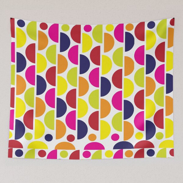 Item preview, Colorful Geometric Circle Half Circle Pattern designed and sold by Nisha Prabhu.