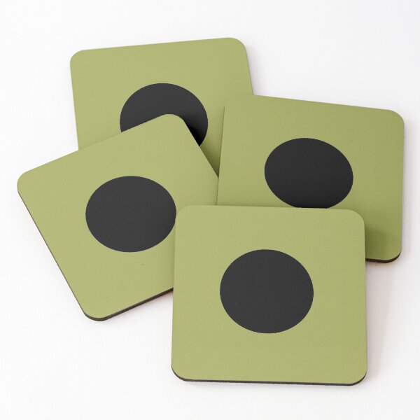 Item preview, Big Black Spot on Green Background designed and sold by KeksWorkroom.