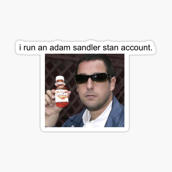 Vista previa del artículo con la obra «Cuenta Adam Sandler Stan», diseñado y vendido por jennaglazier.