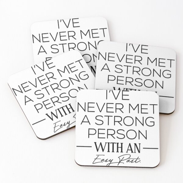 Item preview, I've never met a strong person with an easy life.  designed and sold by Lina369.