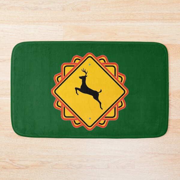 Item preview, Merry Christmas Leaping Stag Mandala Star Real Street sign designed and sold by SignsAreReal.