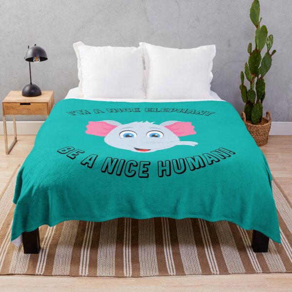 Item preview, Cute Elephant Design, I'm A Nice Elephant, Be A Nice Human designed and sold by Lizzie May.