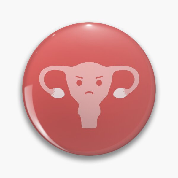 Item preview, Angry female reproductive system smiley designed and sold by SimplyAdrienne.