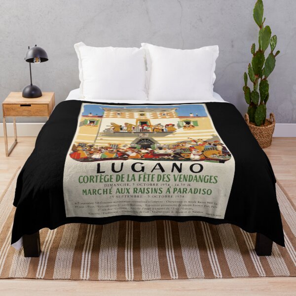 Aperçu de l'œuvre retro classic Lugano poster créée et vendue par CorasPosters.