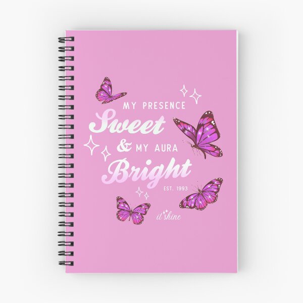 Item preview, my presence sweet and my aura bright - pink butterflies (shut up) designed and sold by thewayitshine.