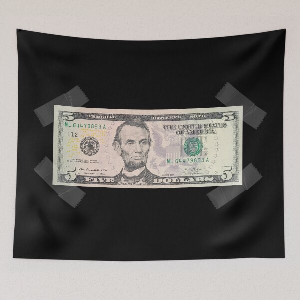 Item preview, Taped Five Dollar Bill designed and sold by KammilDesigns.