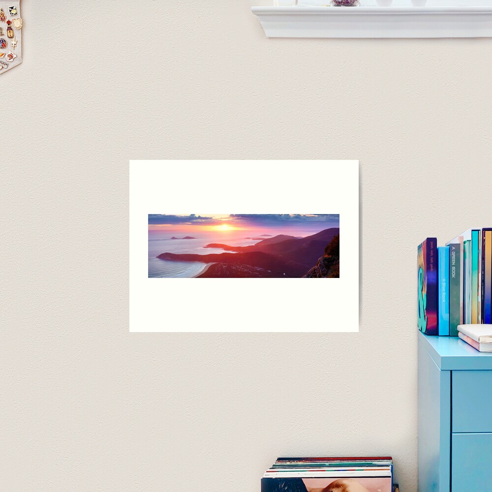 Sunset from Mt Oberon, Wilsons Promontory, Victoria Australia Art Print