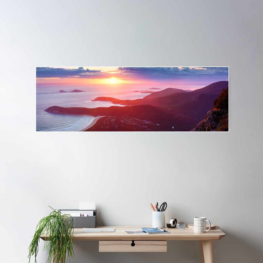 Sunset from Mt Oberon, Wilsons Promontory, Victoria Australia Poster