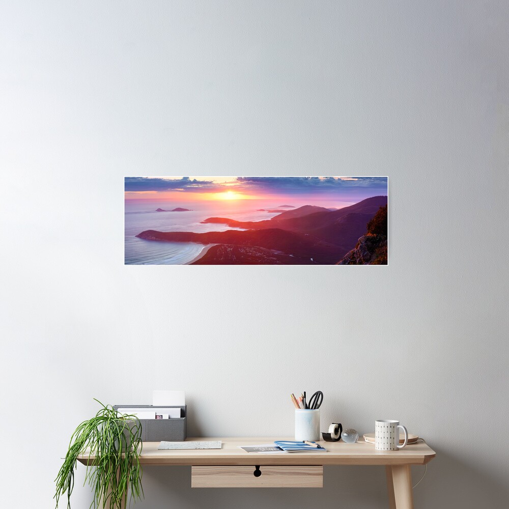 Sunset from Mt Oberon, Wilsons Promontory, Victoria Australia Poster