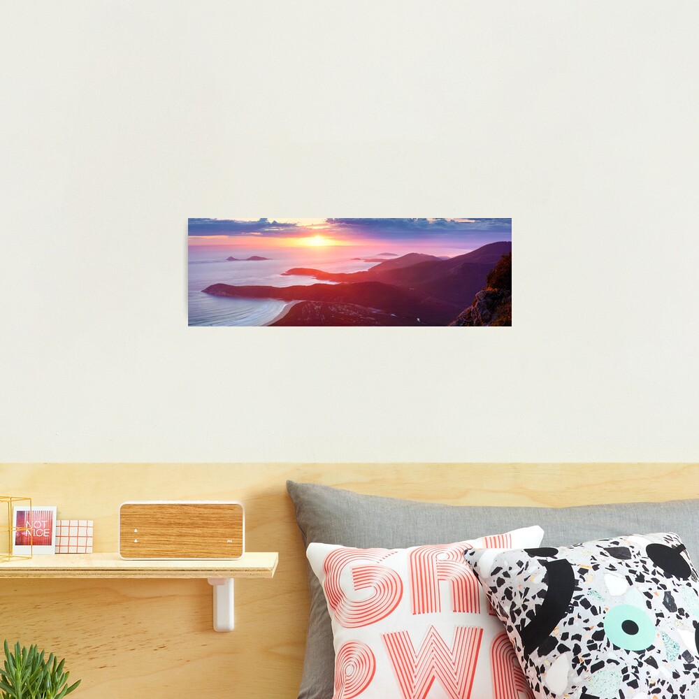 Sunset from Mt Oberon, Wilsons Promontory, Victoria Australia Photographic Print