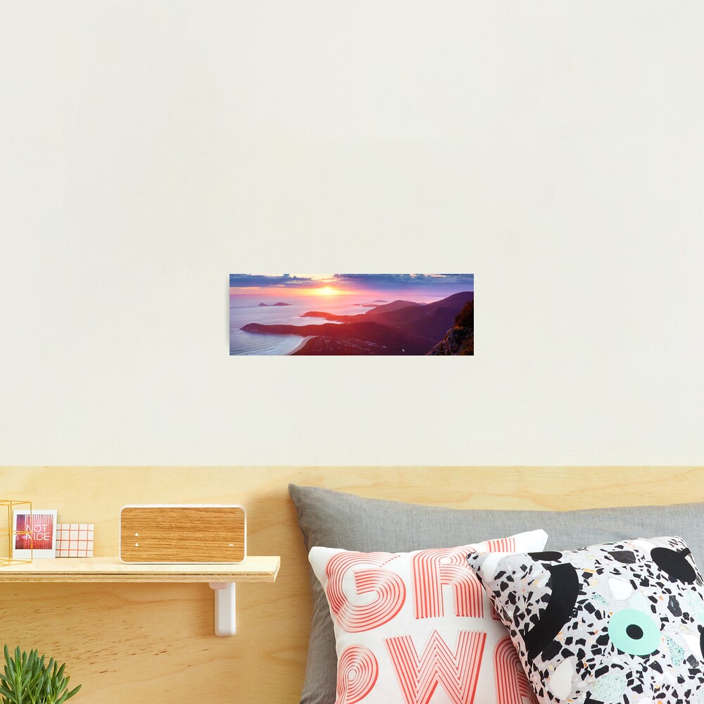 Sunset from Mt Oberon, Wilsons Promontory, Victoria Australia Photographic Print