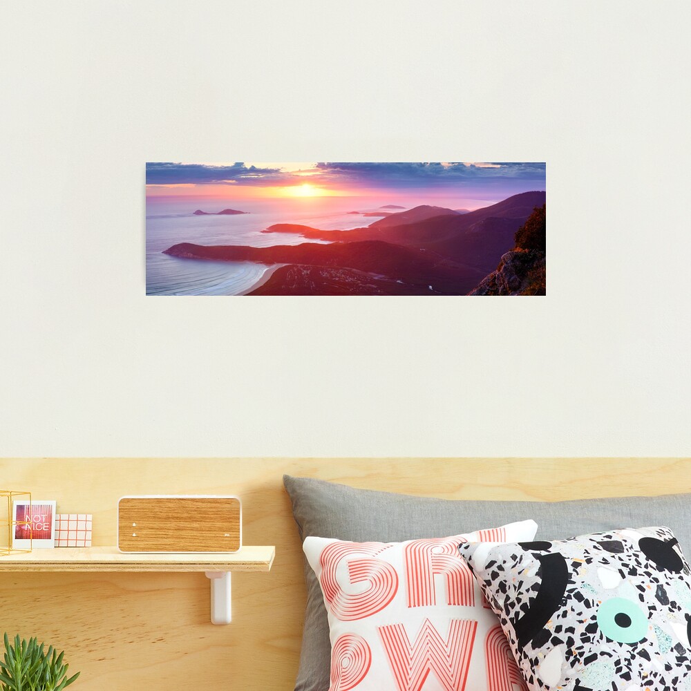Sunset from Mt Oberon, Wilsons Promontory, Victoria Australia Photographic Print