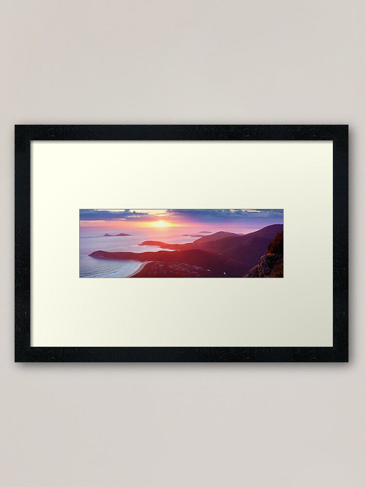 Alternate view of Sunset from Mt Oberon, Wilsons Promontory, Victoria Australia Framed Art Print