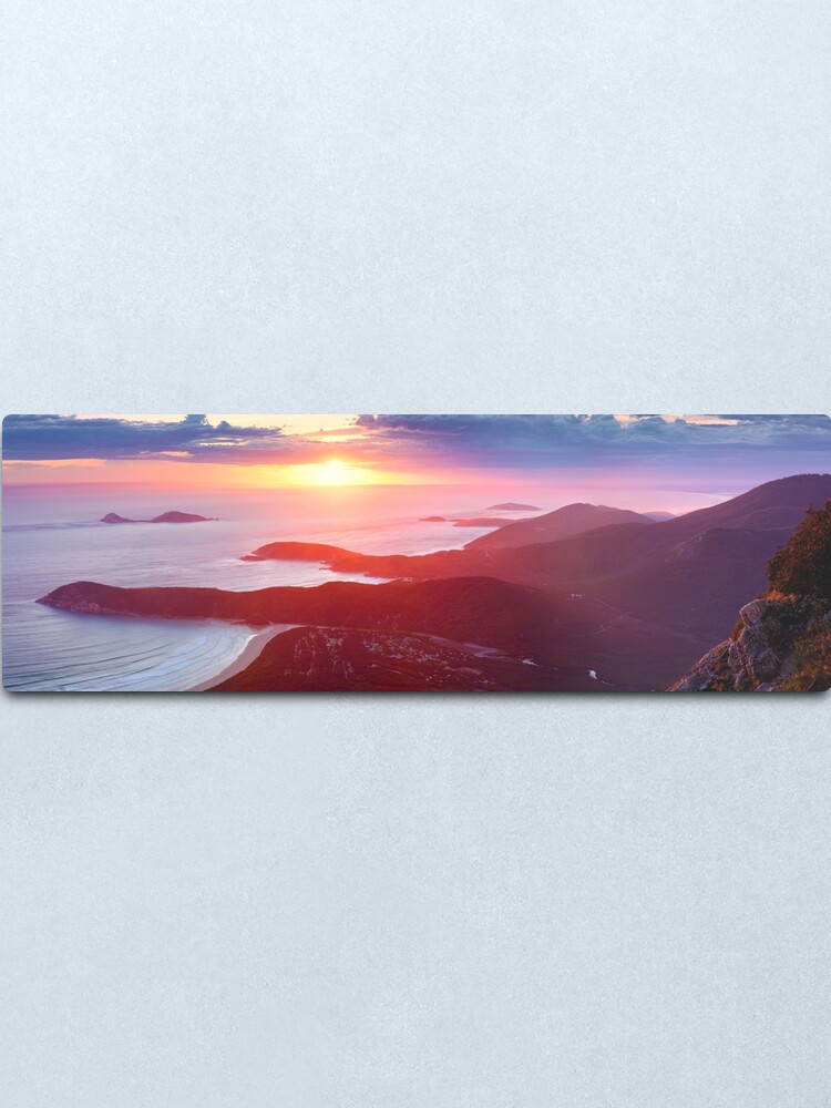 Alternate view of Sunset from Mt Oberon, Wilsons Promontory, Victoria Australia Metal Print