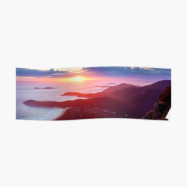 Sunset from Mt Oberon, Wilsons Promontory, Victoria Australia Poster