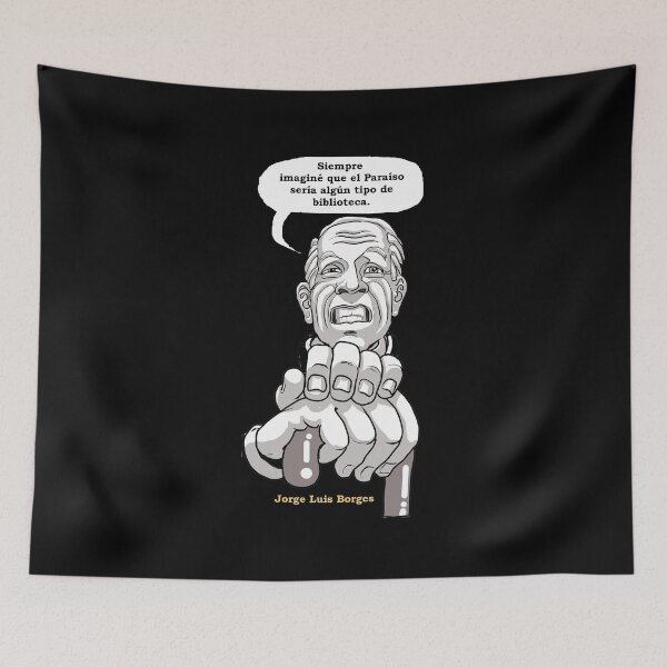 Item preview, Borges: Spanish "I always imagined that Paradise would be some kind of library". designed and sold by Madriguera.