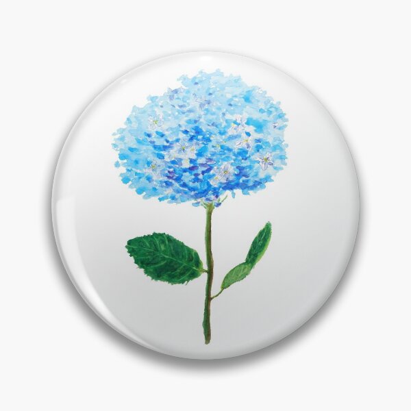 Item preview, hand painted abstract blue hydrangea watercolor  designed and sold by ColorandColor.