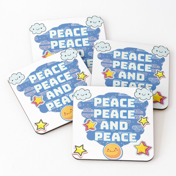 Item preview, Peace peace and peace - Cute and funny graphic art designed and sold by feel-free-store.