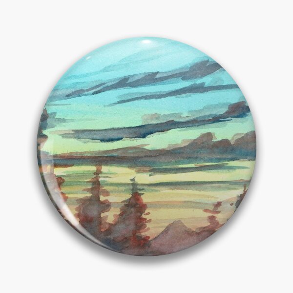 Item preview, Cirrus Clouds Over a River - Watercolor designed and sold by Willowdarcy.