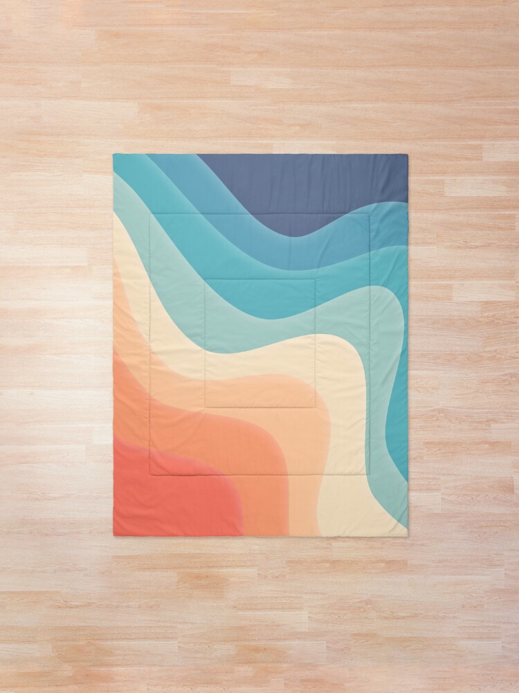 Alternate view of Retro color wave Comforter