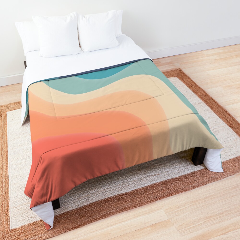 Retro color wave Comforter