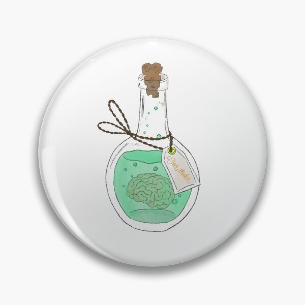 Item preview, Over-Thinker Brain Potion Bottle Illustration designed and sold by SmokeyxDesigns.