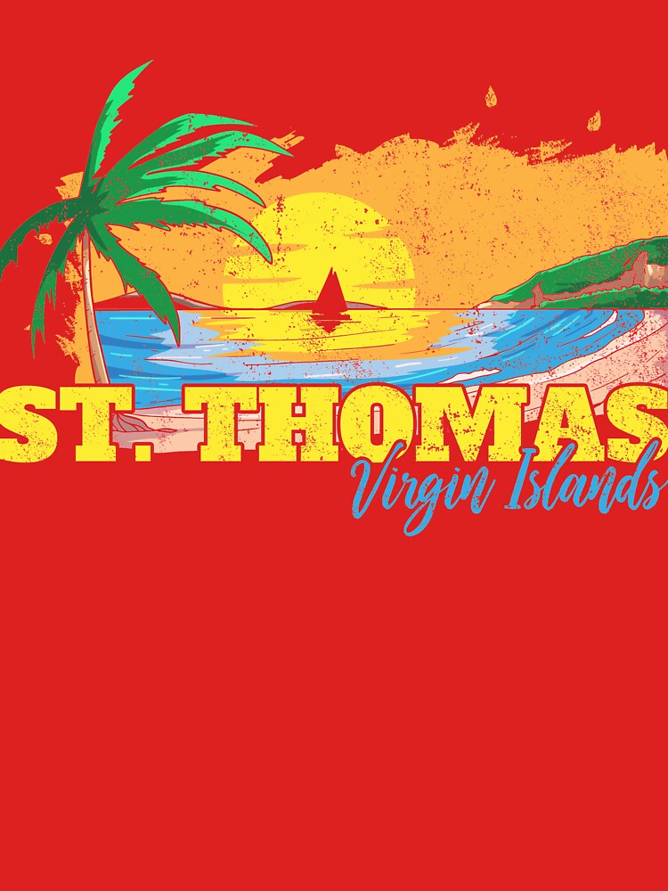 70's Vintage St. Thomas Virgin Islands Travel T-shirt Tee 