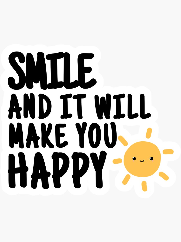 smile-and-it-will-make-you-happy-quote-sticker-by-mintymakes