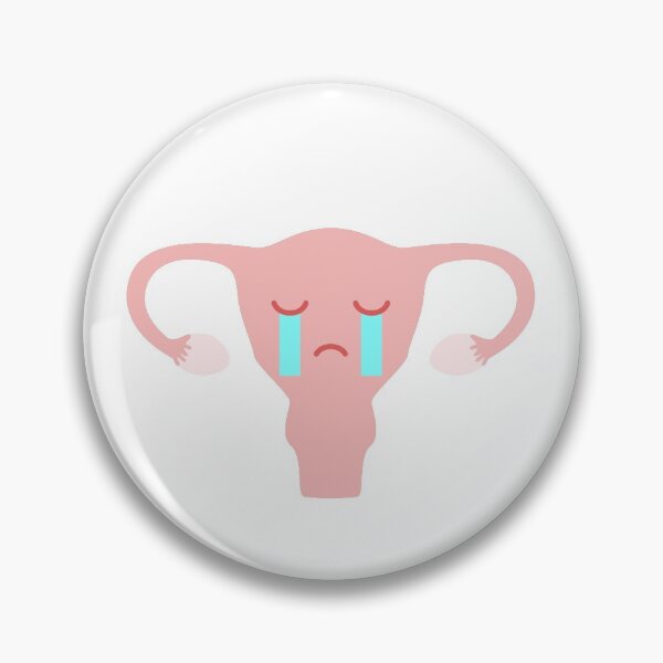 Item preview, Sad and crying female reproductive system smiley designed and sold by SimplyAdrienne.