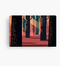 Flat Stamp Forest Canvas Print
