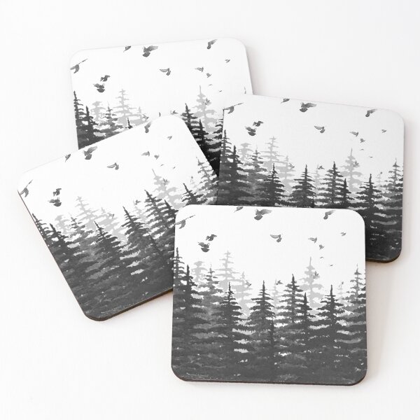Item preview, Sky-like birds in the spruce forest designed and sold by JTTL.