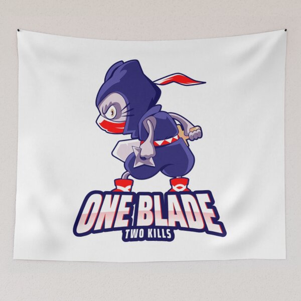 Item preview, One Blade Two Kills - Ninja Assassin Cat designed and sold by ClarkeLilly.