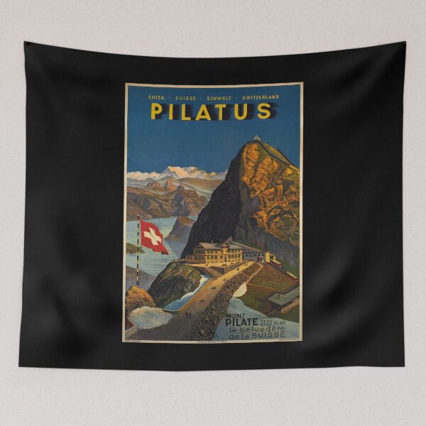 Item preview, retro classic Pilatus poster designed and sold by CorasPosters.