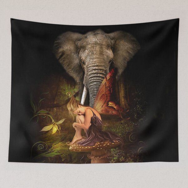Item preview,   Fairy and the elephant  designed and sold by johnnyssandart.