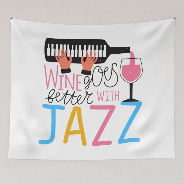 Item preview, Wines Goes Better With Jazz designed and sold by Alicia Sullivan.